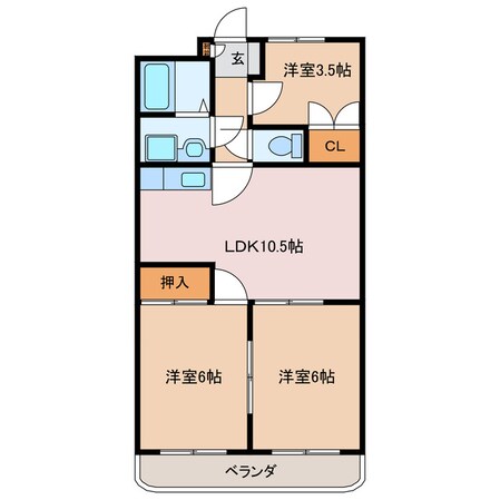 マンション大山の物件間取画像